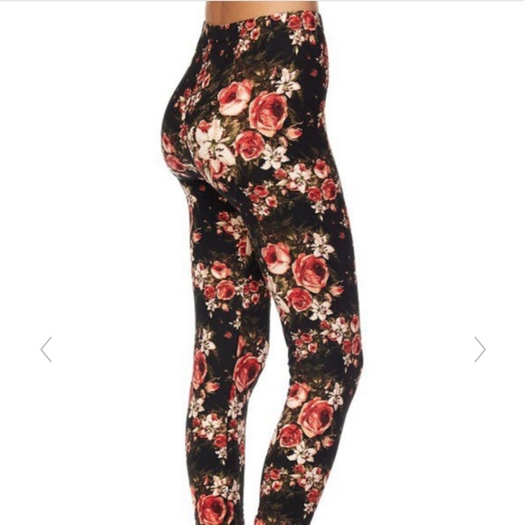 Butter Soft knit floral print leggings - Picture 5 of 7